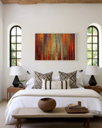 My Kingdom Is Not Of This World, John 18:36 canvas print above the bed between two arched windows