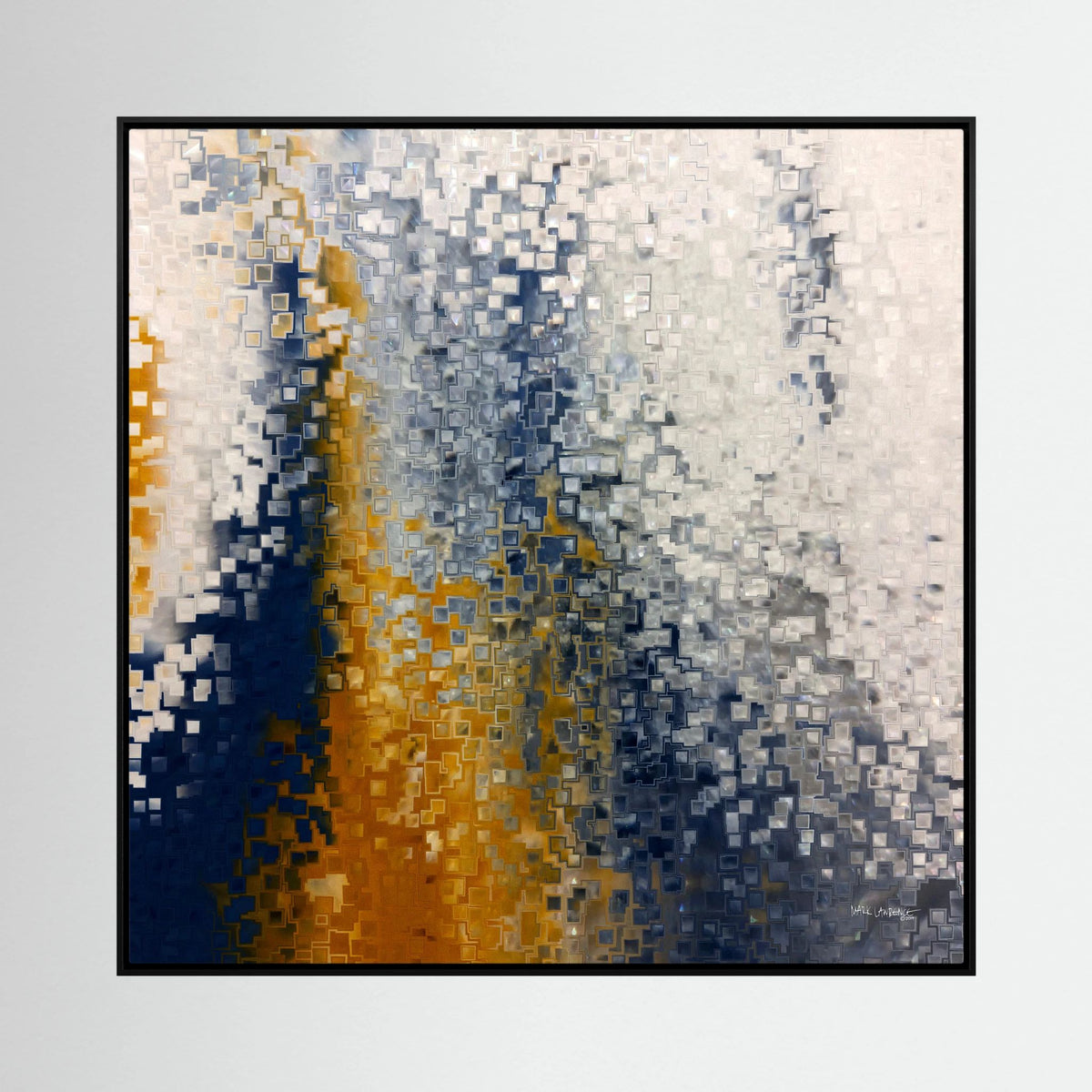Pray without Ceasing, 1 Thessalonians 5:17: canvas print by Mark Lawrence, framed, on a white wall