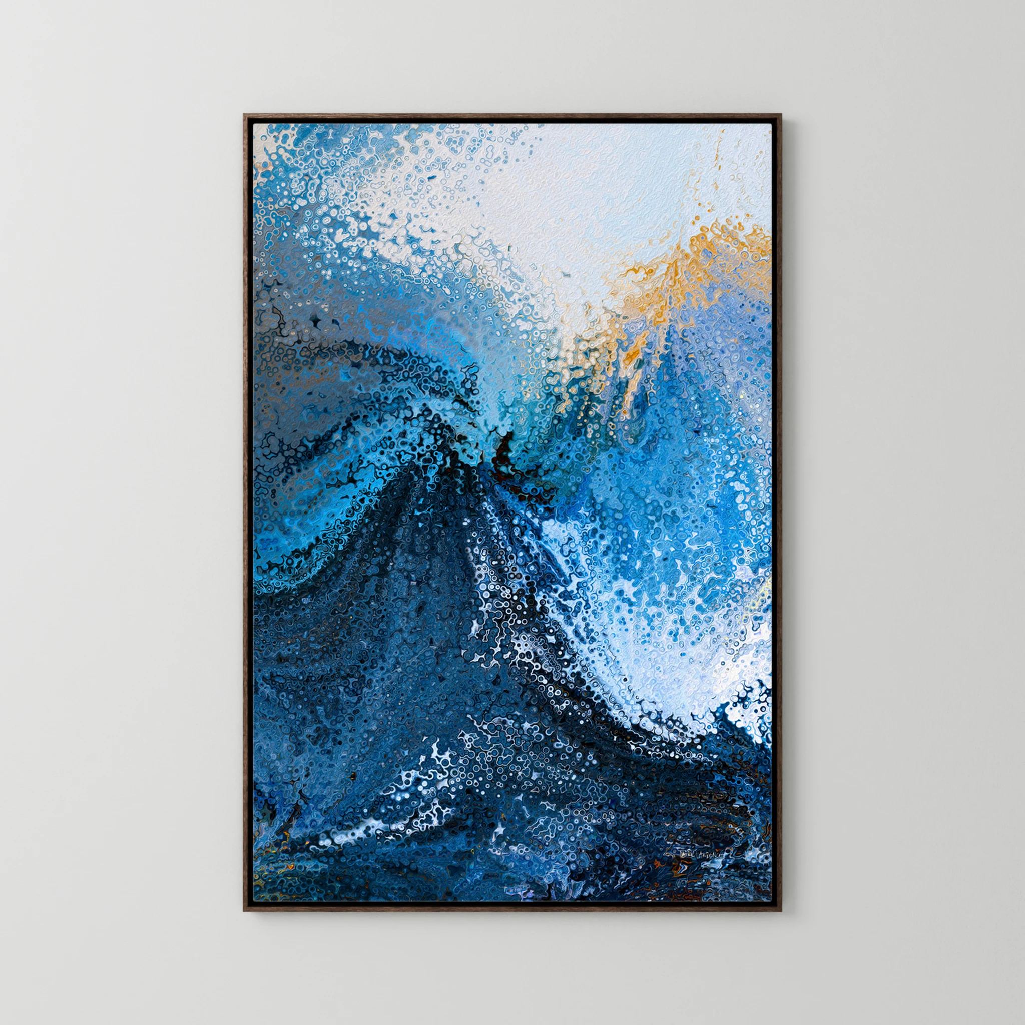 Hold Fast, Hebrews 10:23 canvas print in a dark oak floater frame