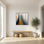 Pray without Ceasing, 1 Thessalonians 5:17 canvas print above a sideboard in a reading corner