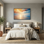 It Is I, Matthew 14:27 canvas print above the bed in a bedroom