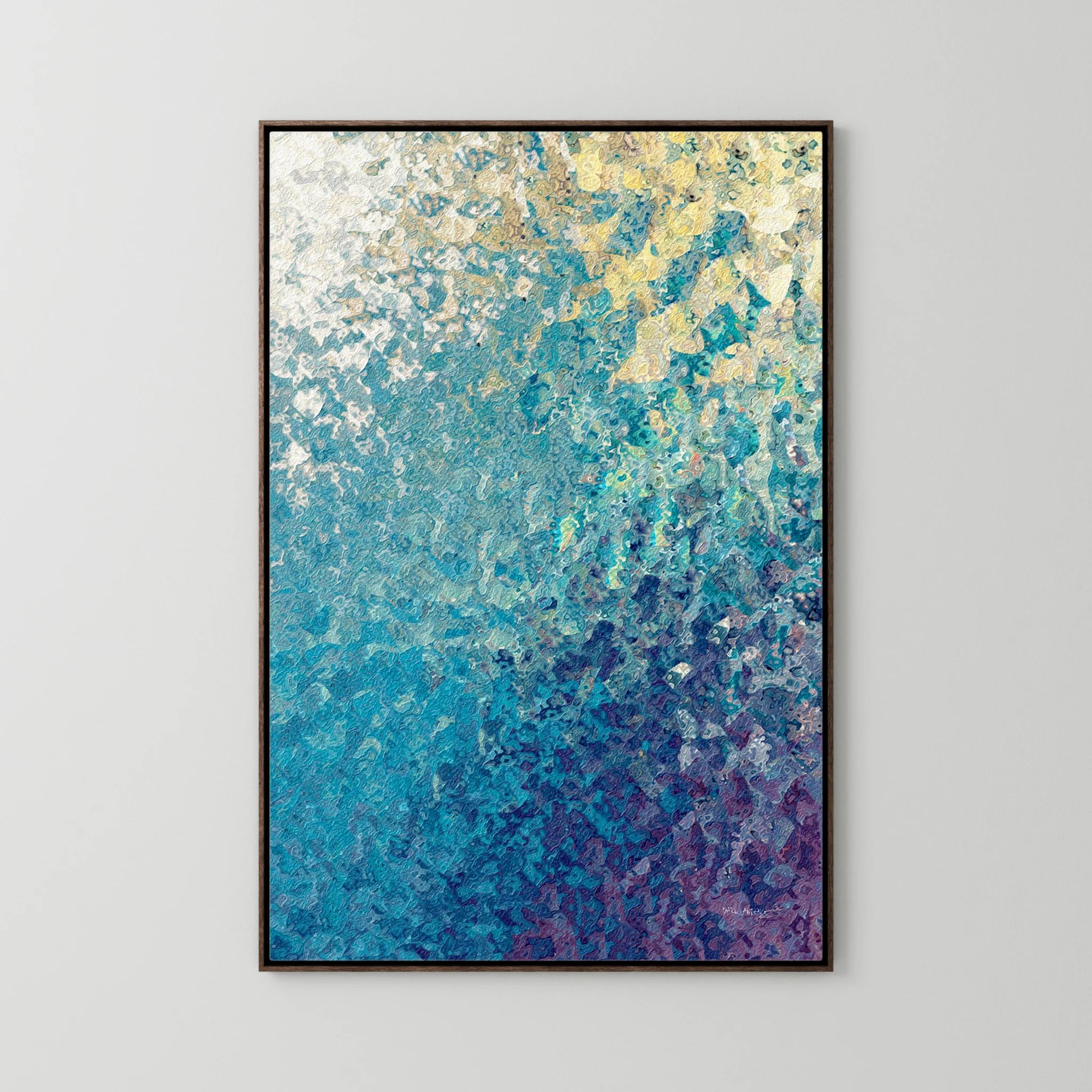 My Strength And Song, Isaiah 12:2 canvas print in a dark oak floater frame