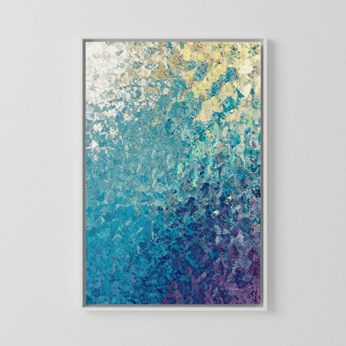 My Strength And Song, Isaiah 12:2 canvas print in a white floater frame