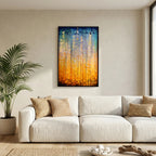 Everyone Who Calls, Romans 10:13 canvas print above a sofa in a living room