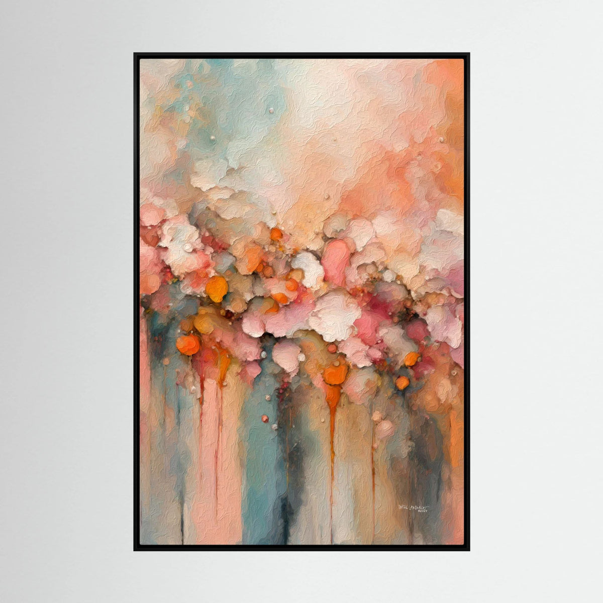 Heavenly Gathering, 1 Thessalonians 4:14: canvas print by Mark Lawrence, framed, on a white wall