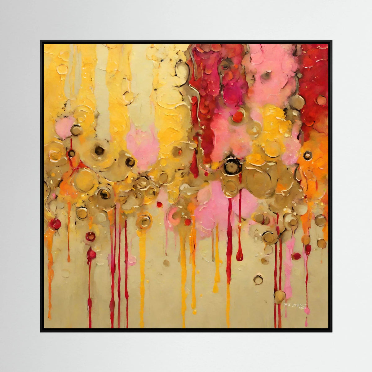 Divine Rainfall, Isaiah 45:8: canvas print by Mark Lawrence, framed, on a white wall