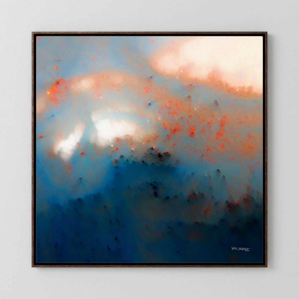 Never Lose Hope in Hard Times, Jeremiah 29:11 canvas print in a dark oak floater frame