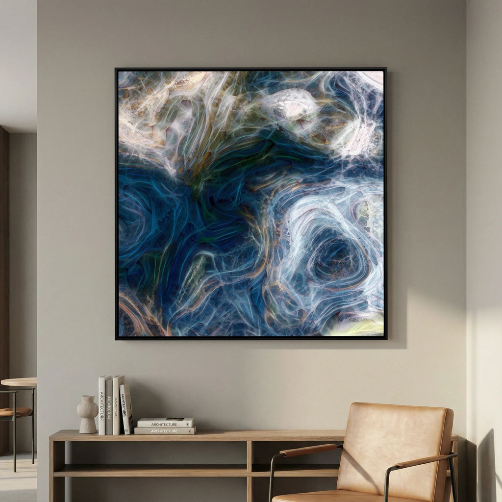 Children of God, 1 John 3:1 canvas print above a sideboard in a reading corner