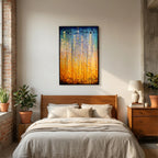 Everyone Who Calls, Romans 10:13 canvas print above the bed in a bedroom