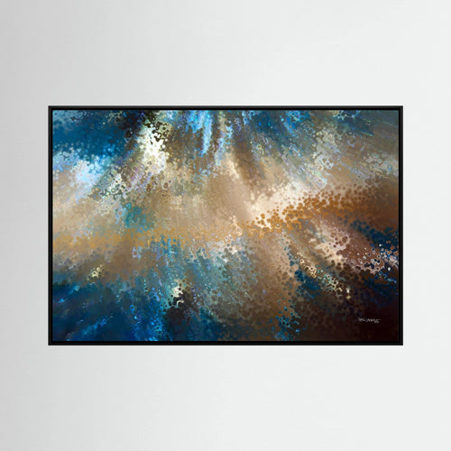 Be Fearless, 2 Timothy 1:7: canvas print by Mark Lawrence, framed, on a white wall
