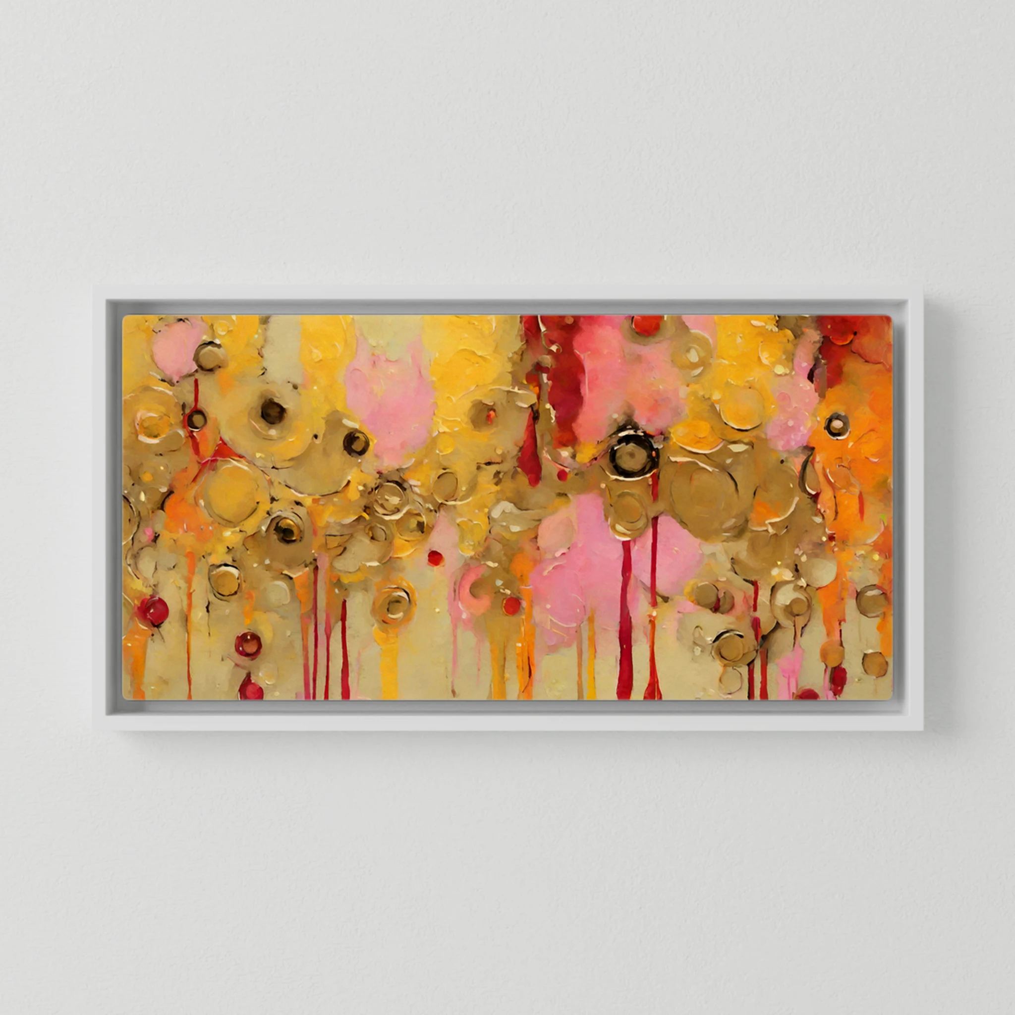 Divine Rainfall, Isaiah 45:8 canvas print in a white floater frame