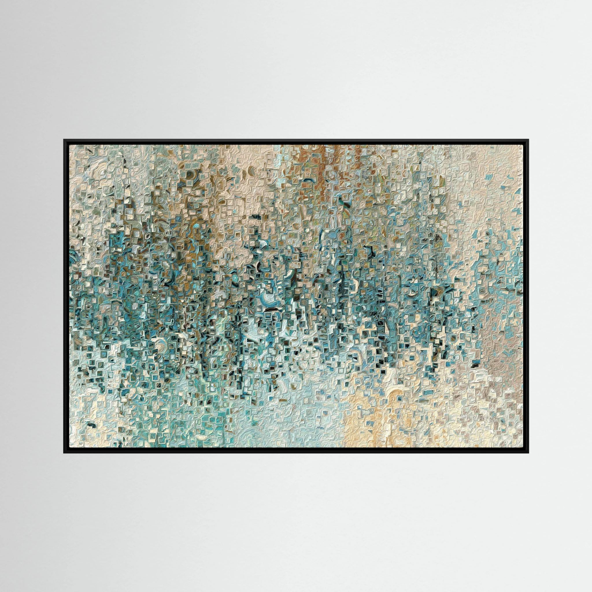 Revealed In Jesus, Romans 8:39: canvas print by Mark Lawrence, framed, on a white wall