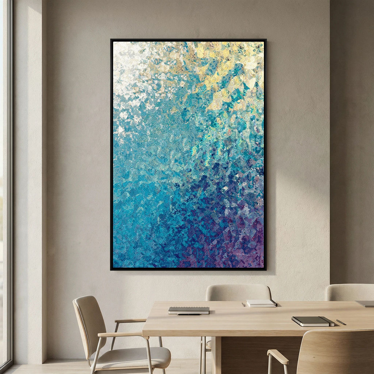 My Strength And Song, Isaiah 12:2 canvas print above a table in a dining room