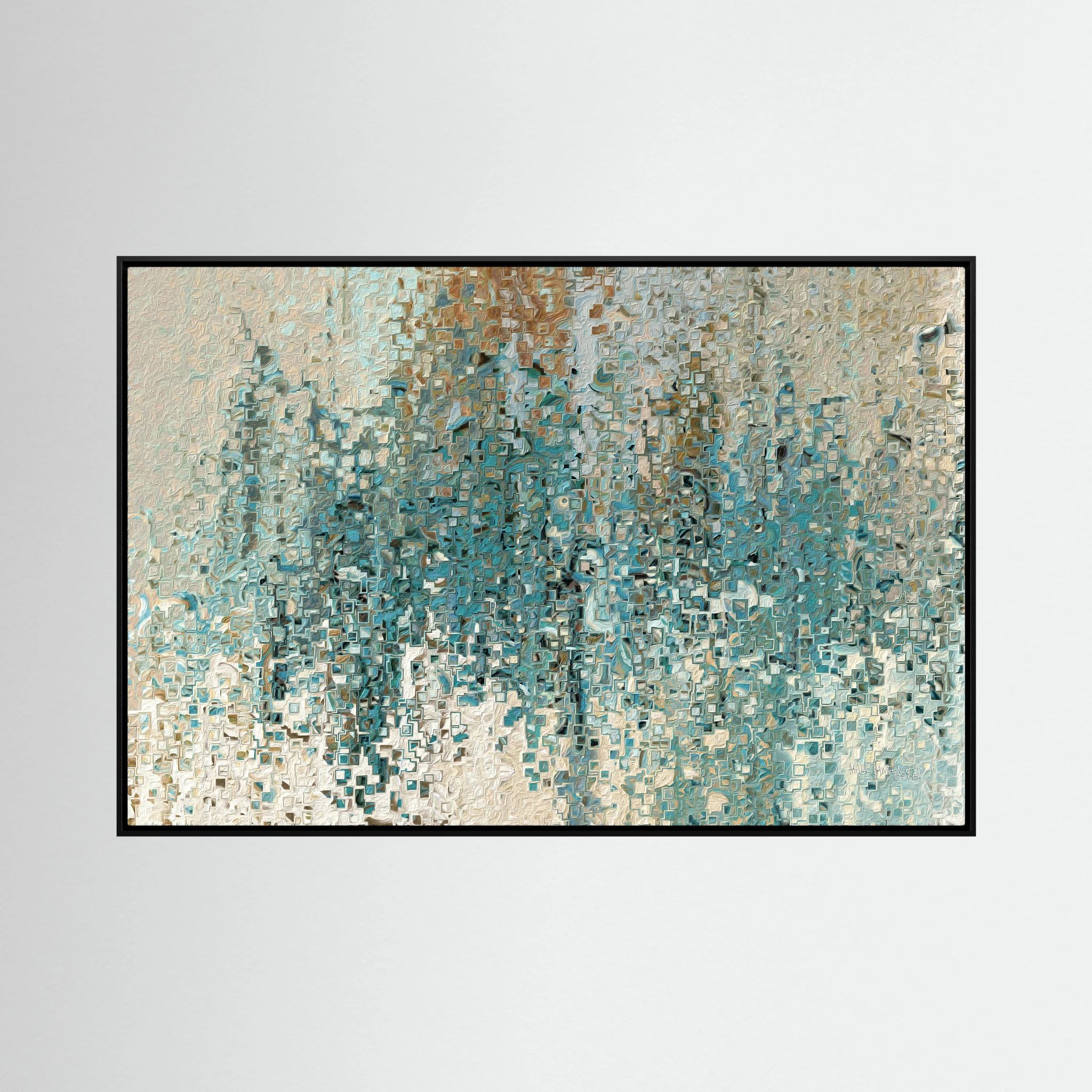 Jesus Loves You So Much, Romans 8:38: canvas print by Mark Lawrence, framed, on a white wall