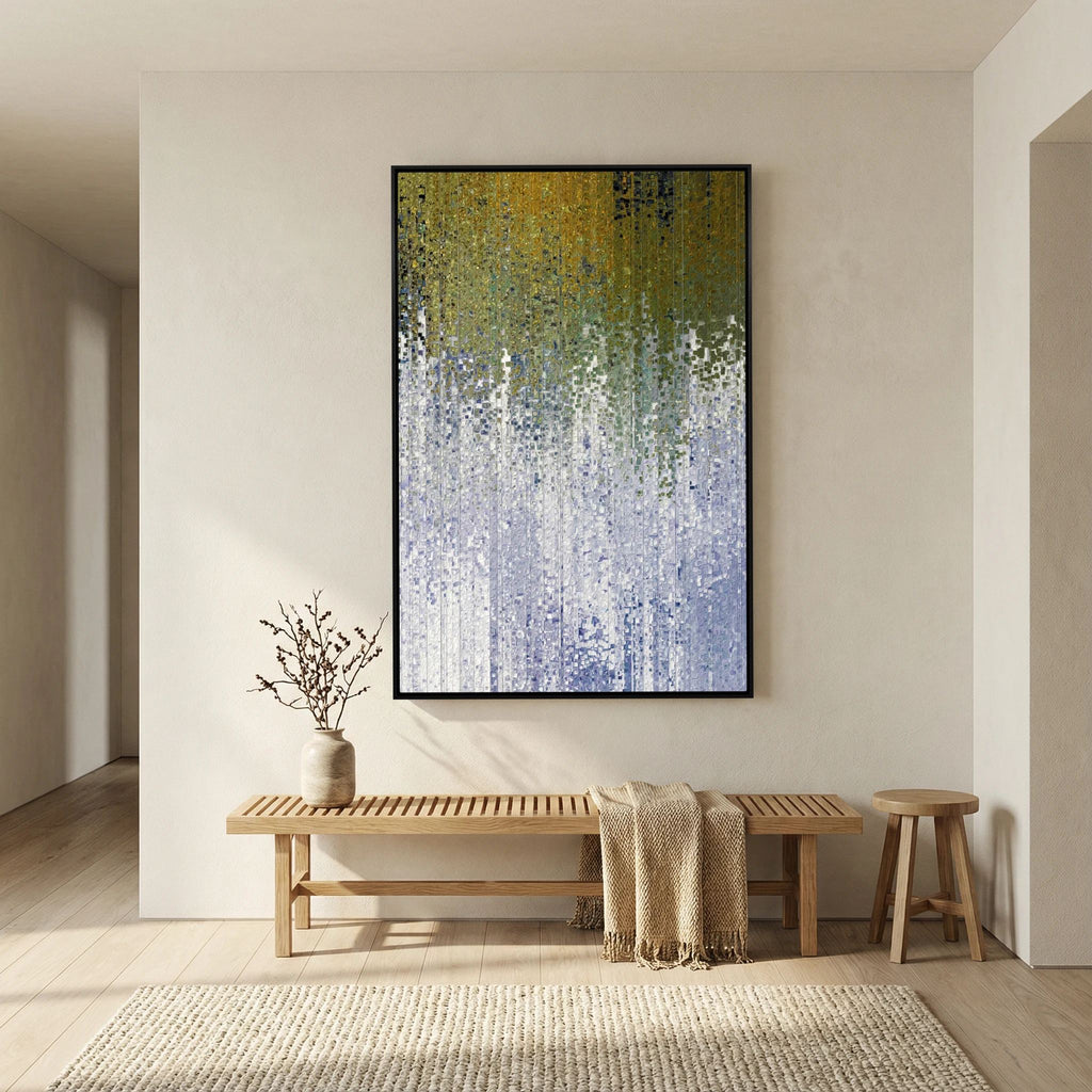 Abide In Me, John 15:5 canvas print above a bench in a hallway