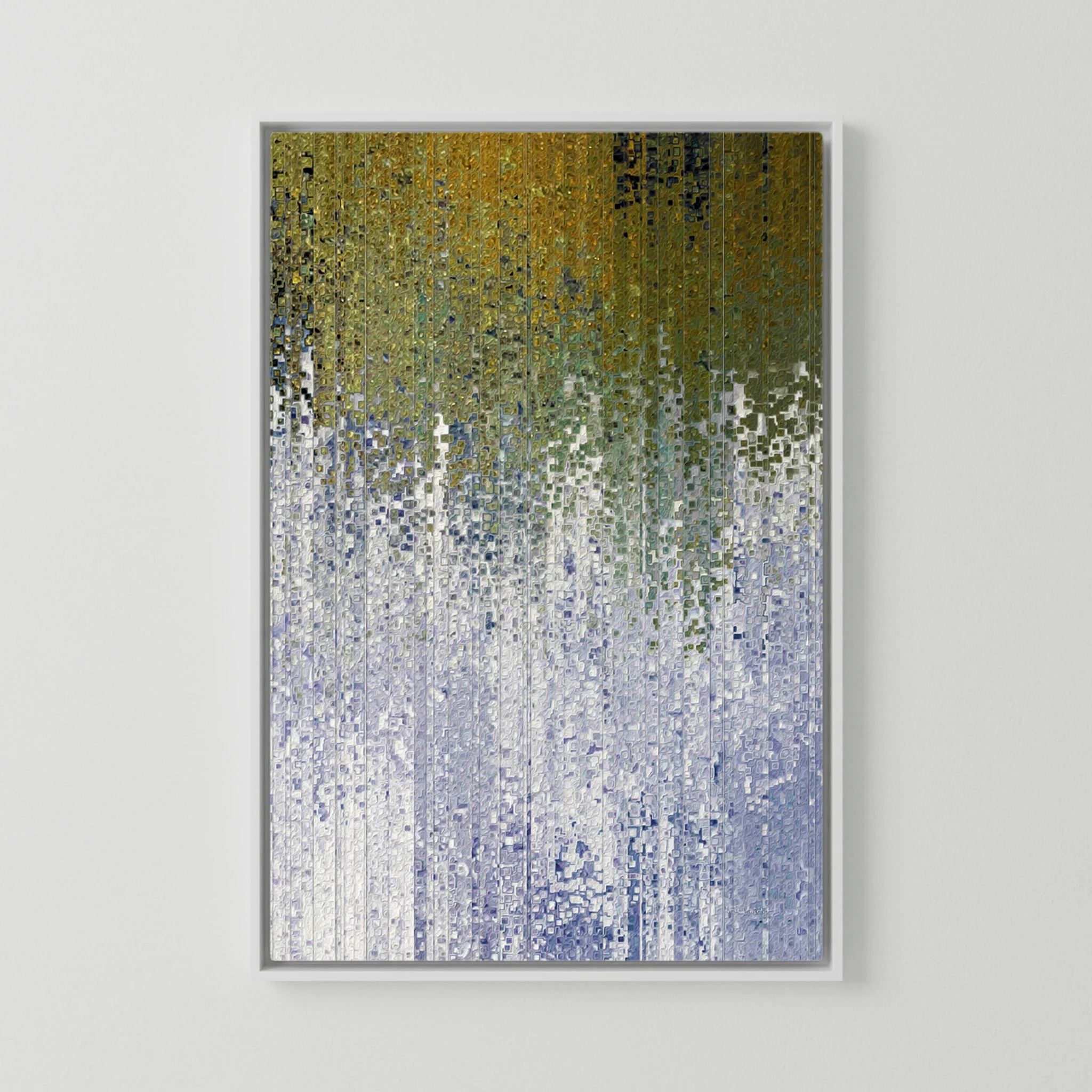 Abide In Me, John 15:5 canvas print in a white floater frame