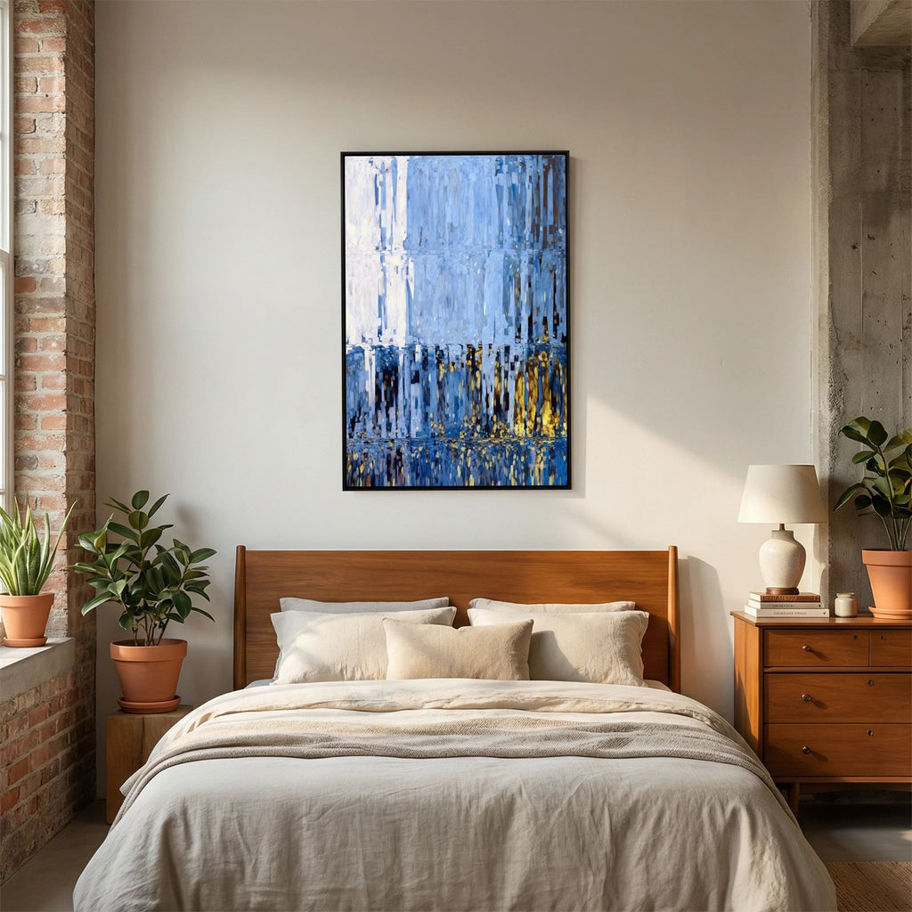My Shepherd, Psalm 23:1 canvas print above the bed in a bedroom