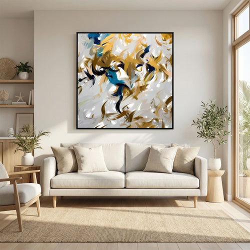 Breath of the Almighty, Job 33:4 canvas print above a sofa in a living room