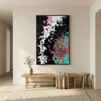 Jesus Christ, The Alpha and Omega, Revelation 1:8 canvas print above a bench in a hallway