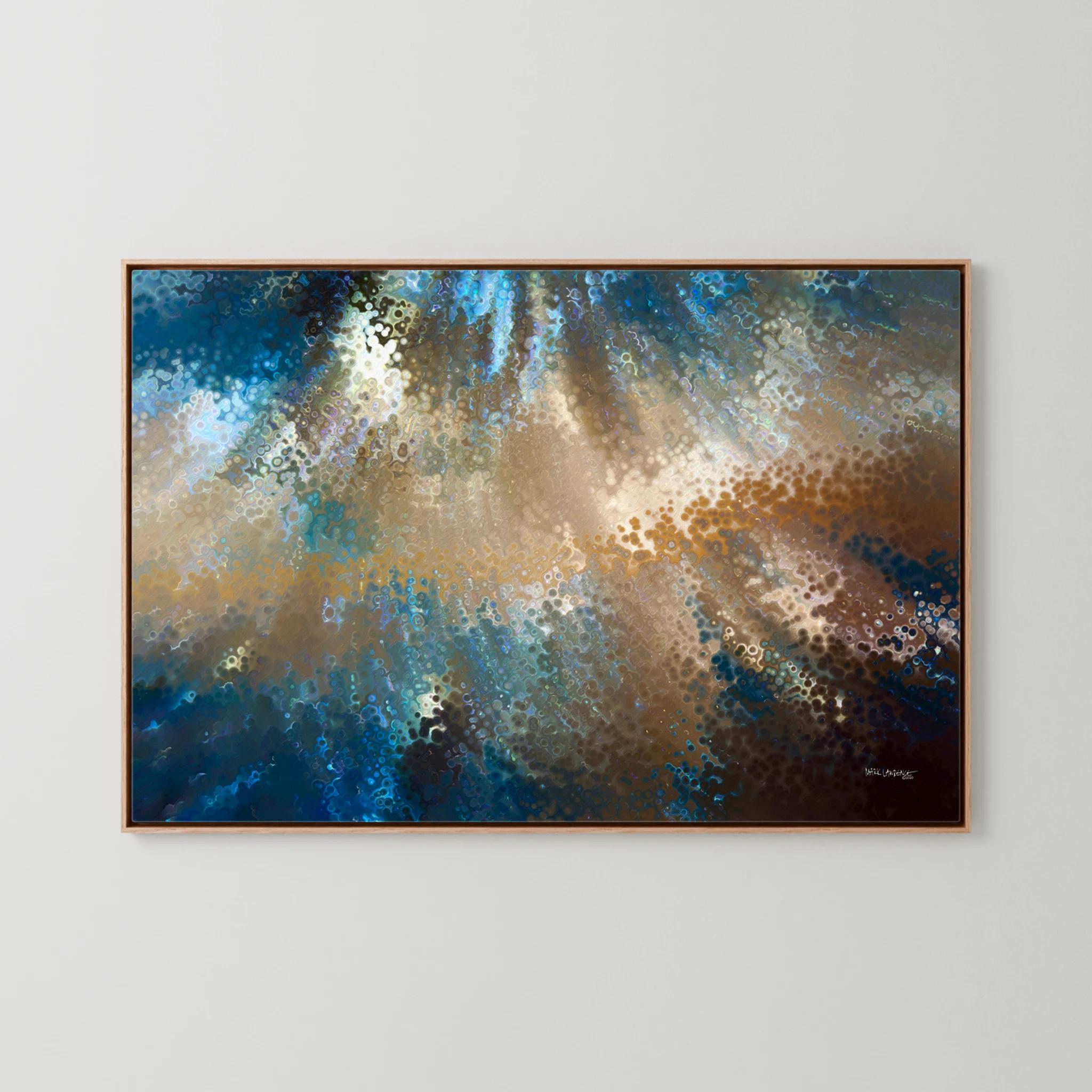 Be Fearless, 2 Timothy 1:7 canvas print in an oak floater frame