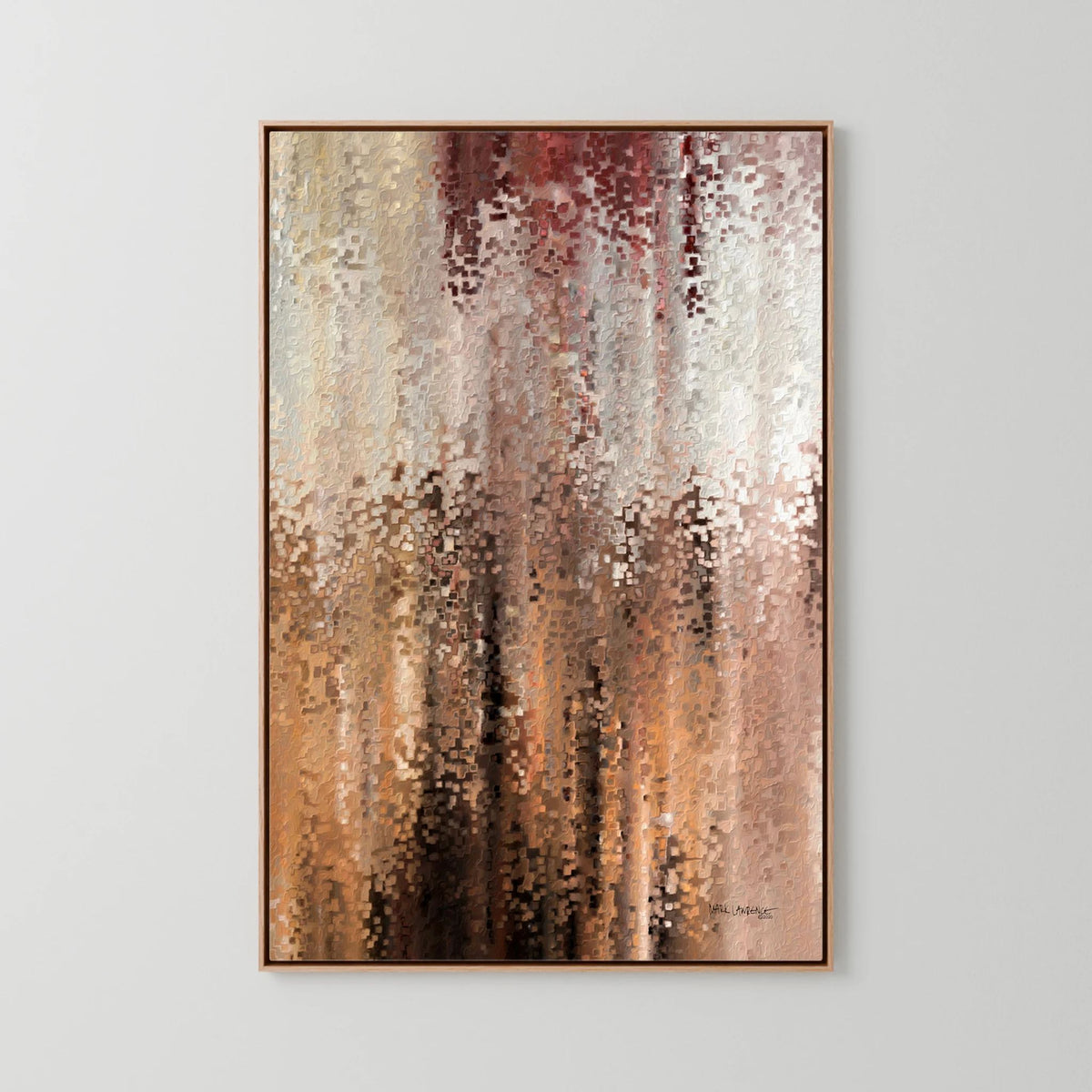 I Am With You, Isaiah 41:10 canvas print in an oak floater frame