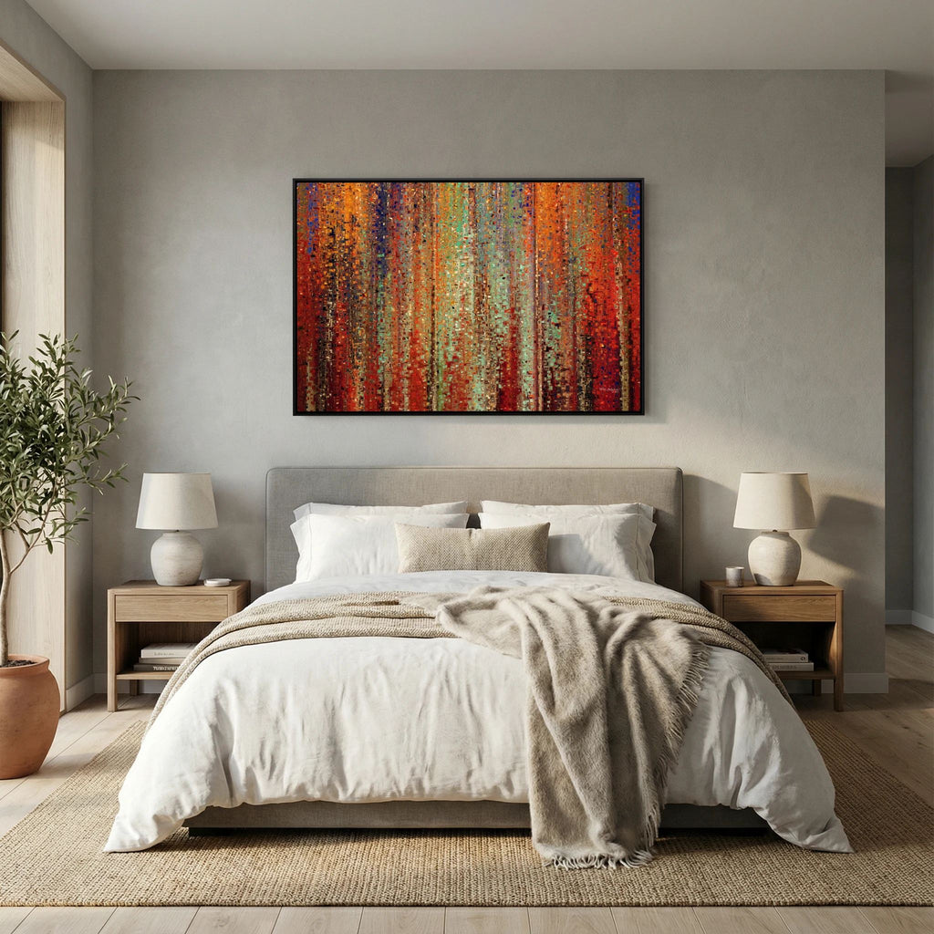 My Kingdom Is Not Of This World, John 18:36 canvas print above the bed in a bedroom