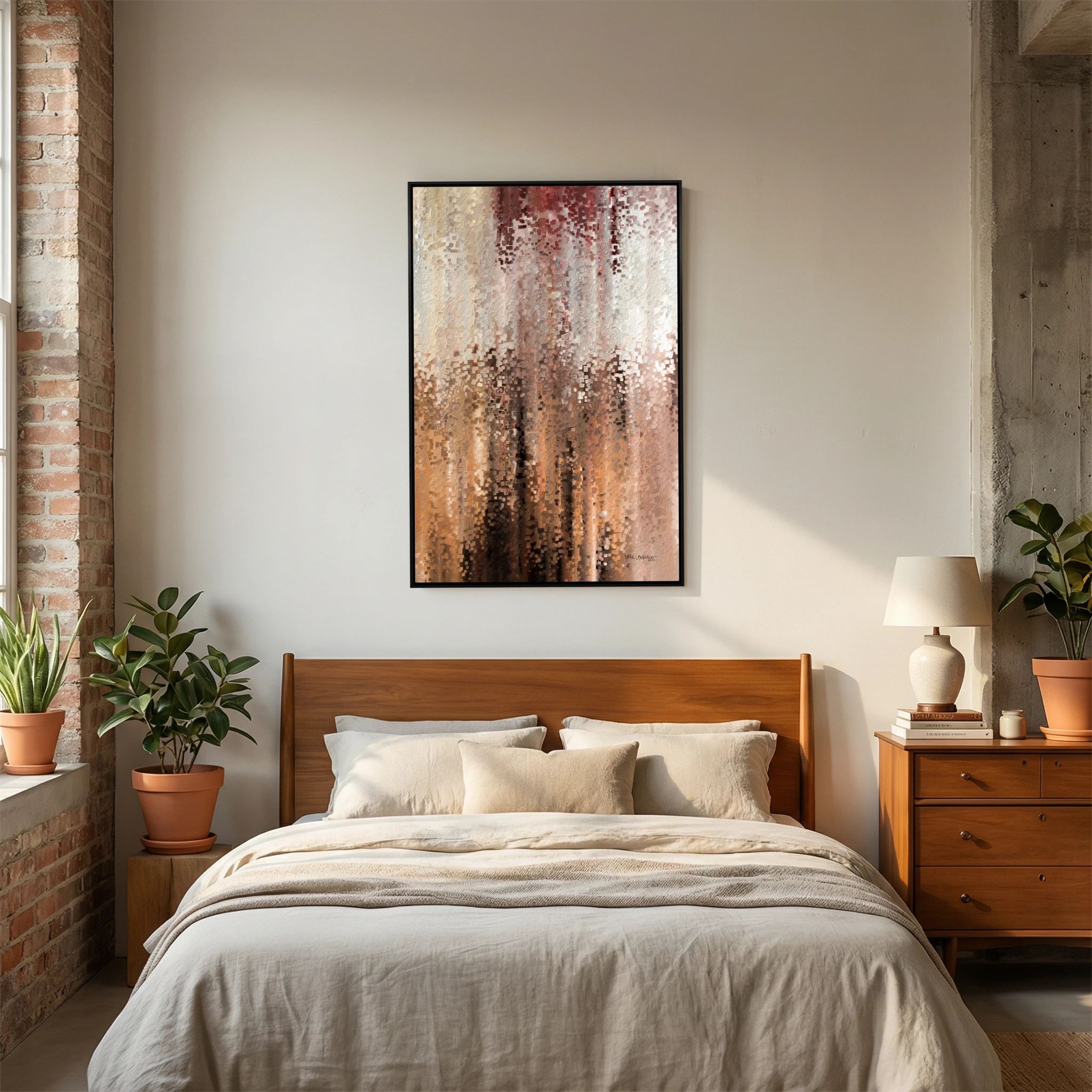 I Am With You, Isaiah 41:10 canvas print above the bed in a bedroom