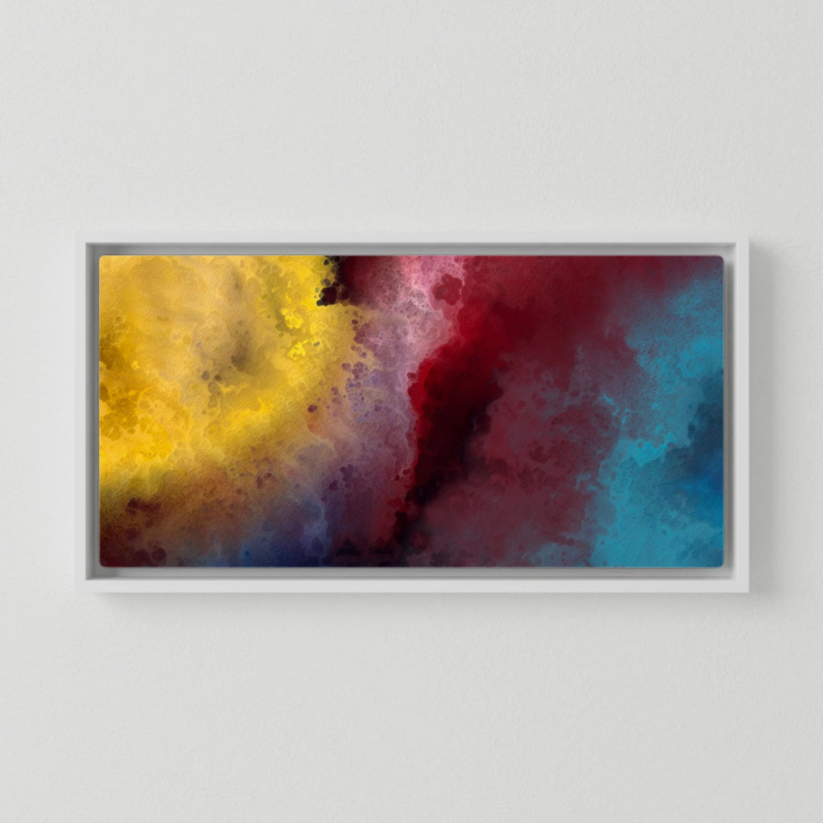 Let There Be Light, Genesis 1:3 canvas print in a white floater frame