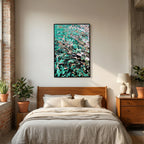 The Problem Or The Promises, 2 Peter 1:4 canvas print above the bed in a bedroom