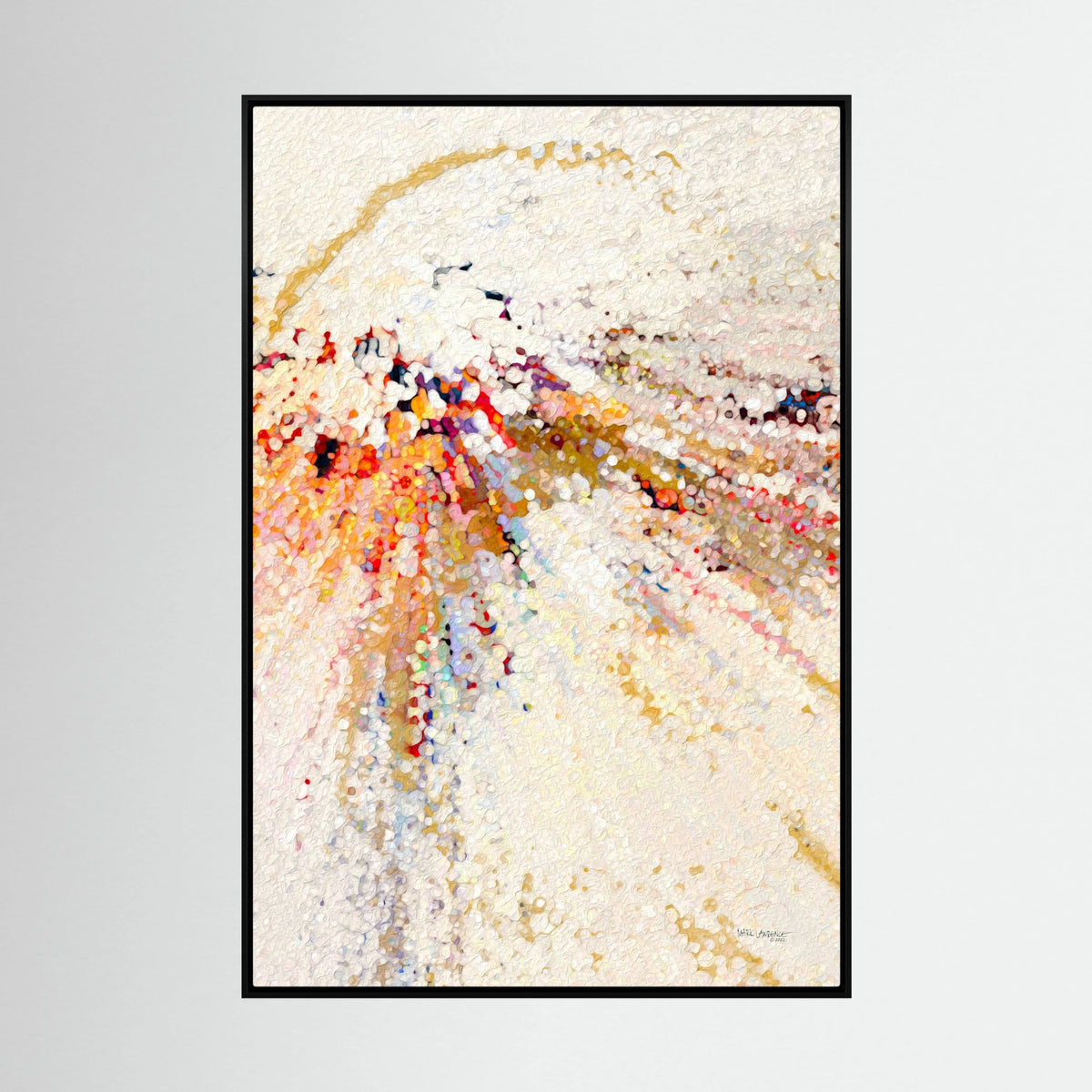 Learn To Live In Joy, John 16:22: canvas print by Mark Lawrence, framed, on a white wall