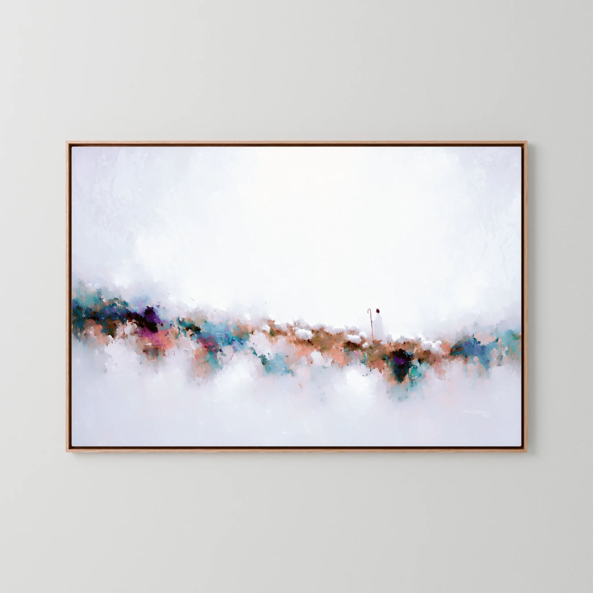 Known By Name, John 10:14 canvas print in an oak floater frame