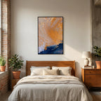 Joy in Believing, 1 Peter 1:8 canvas print above the bed in a bedroom
