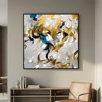 Breath of the Almighty, Job 33:4 canvas print above a sideboard in a reading corner