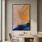 Joy in Believing, 1 Peter 1:8 canvas print above a table in a dining room