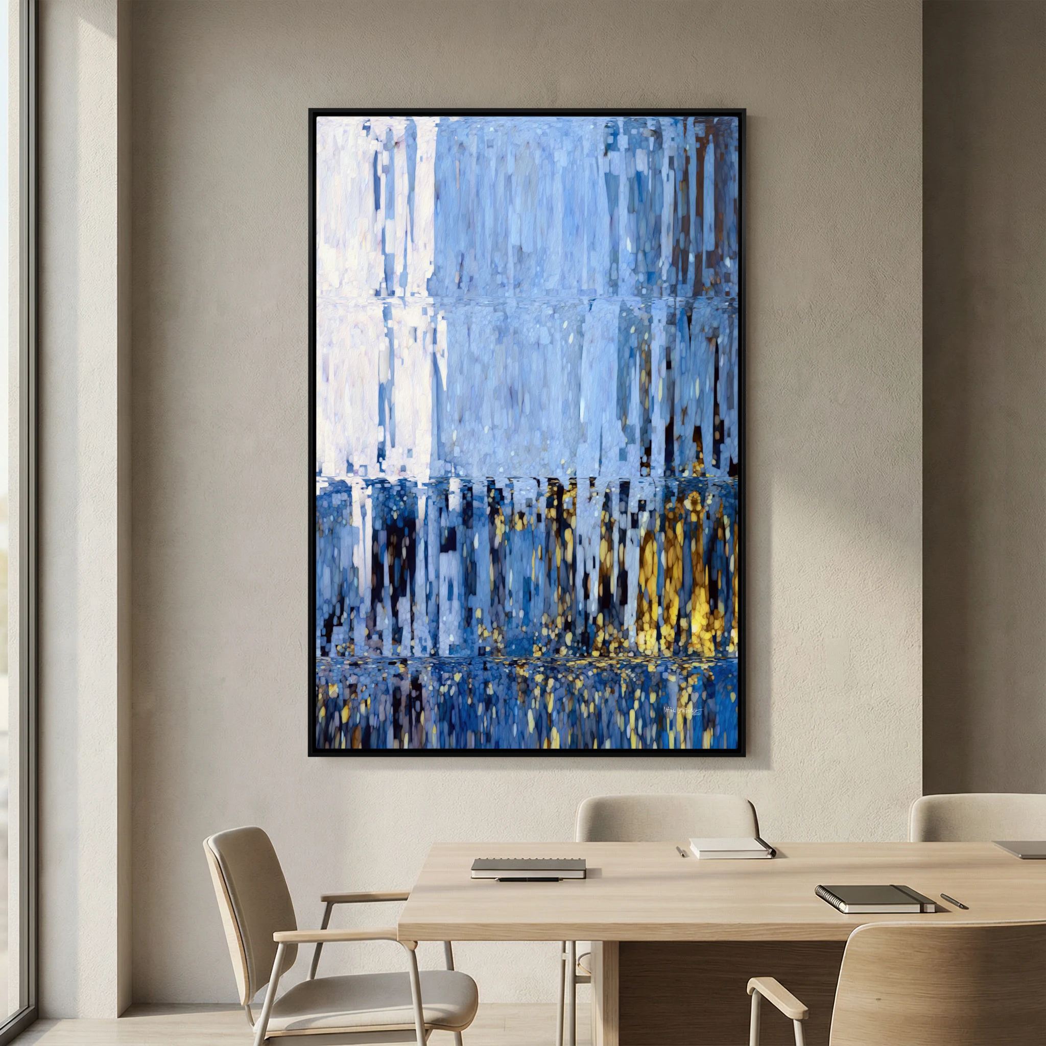 My Shepherd, Psalm 23:1 canvas print above a table in a dining room