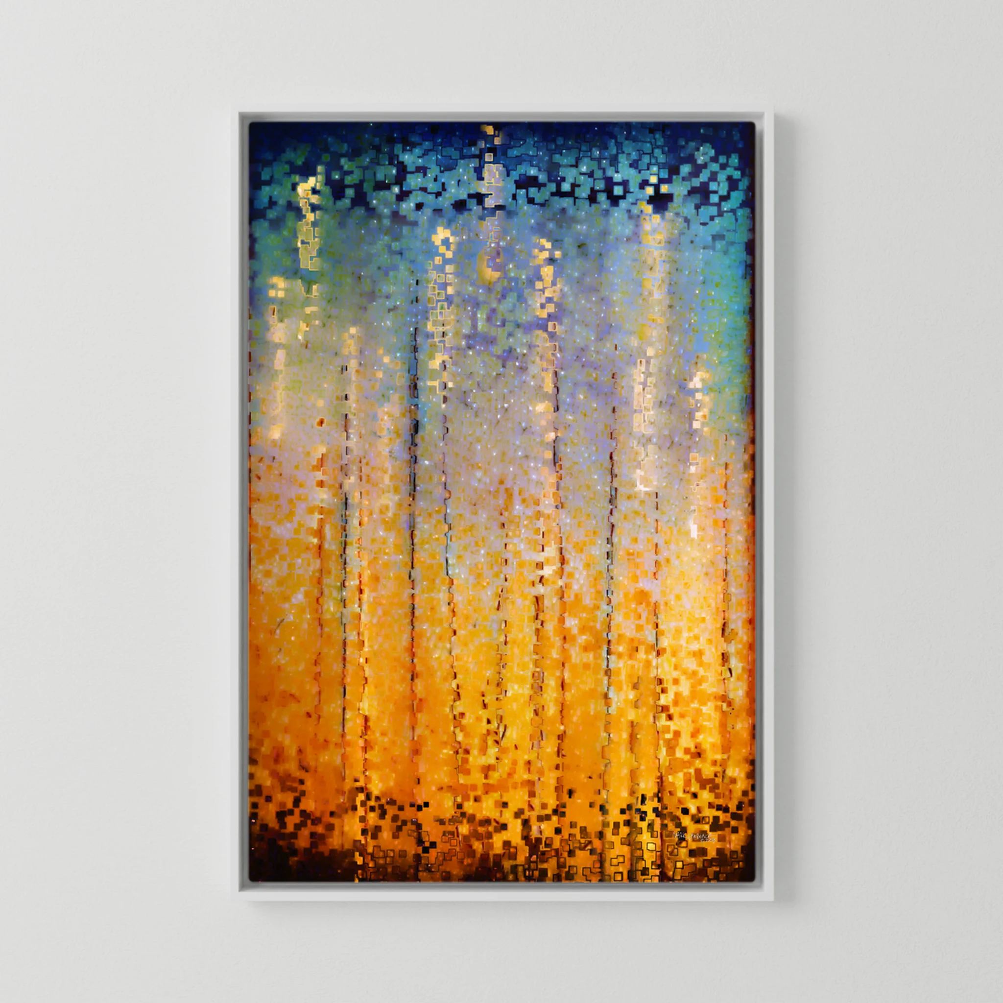 Everyone Who Calls, Romans 10:13 canvas print in a white floater frame