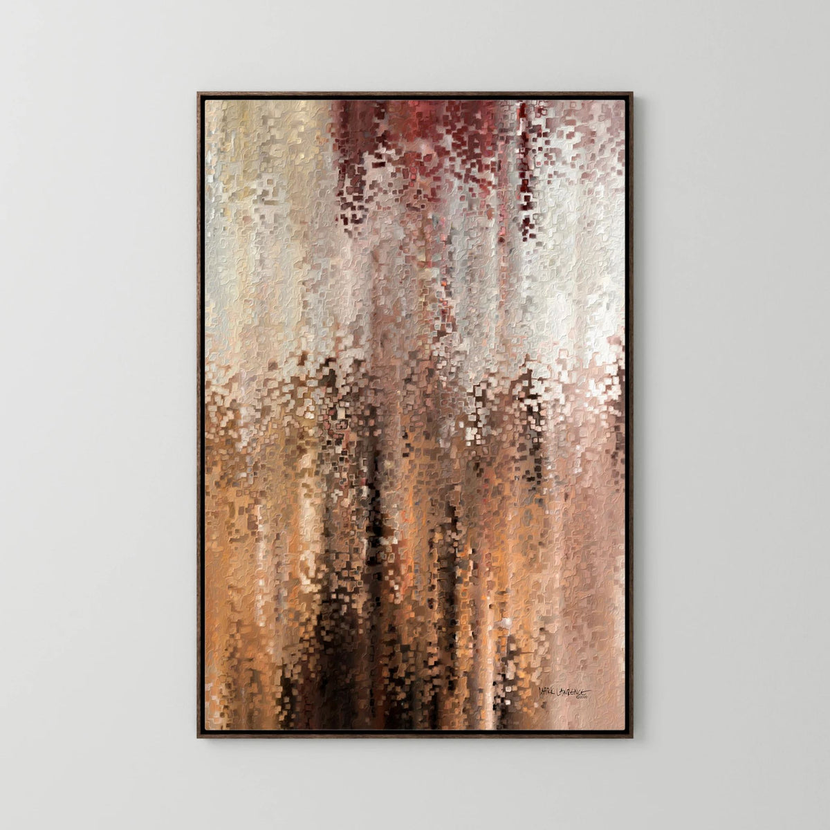 I Am With You, Isaiah 41:10 canvas print in a dark oak floater frame