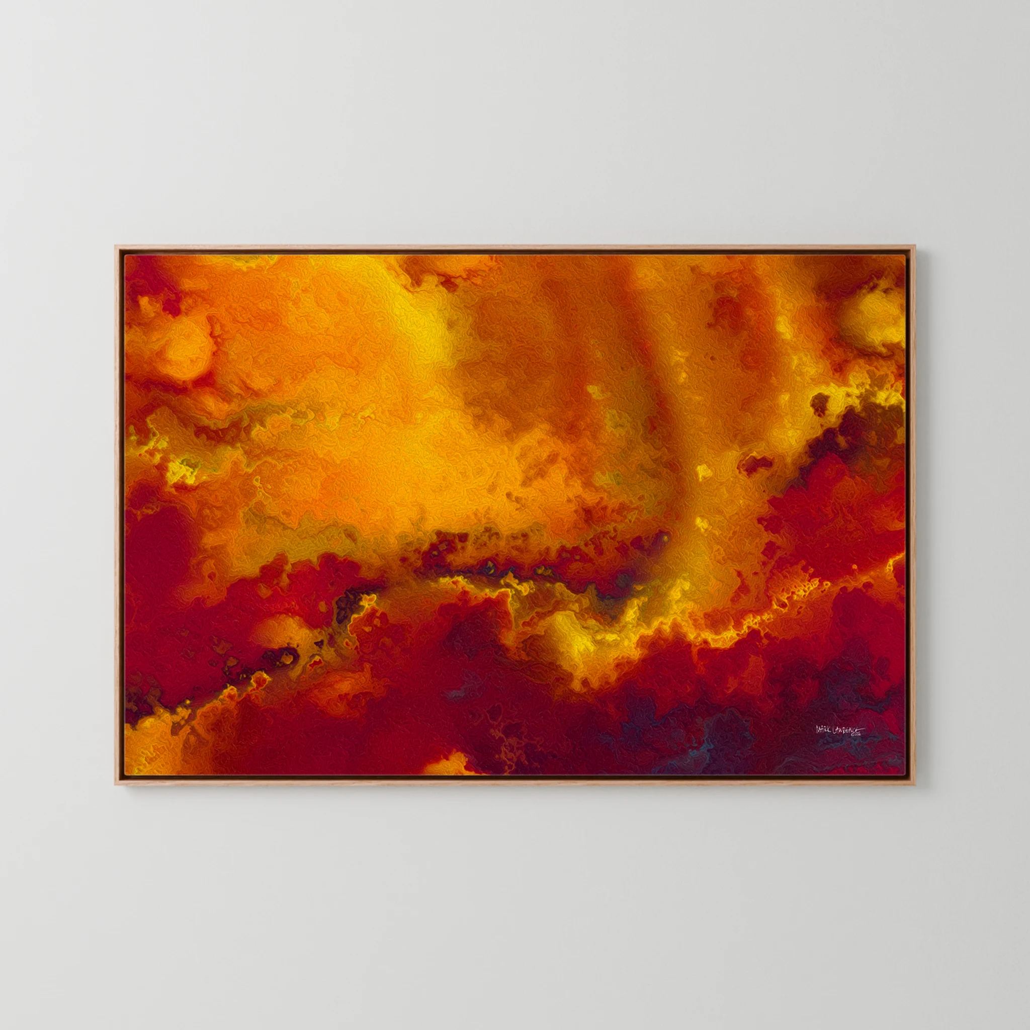 He Delivers And Rescues, Daniel 6:27 canvas print in an oak floater frame