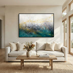 Our Secret Place, Psalm 91:1 canvas print above a white sofa in a bright living room