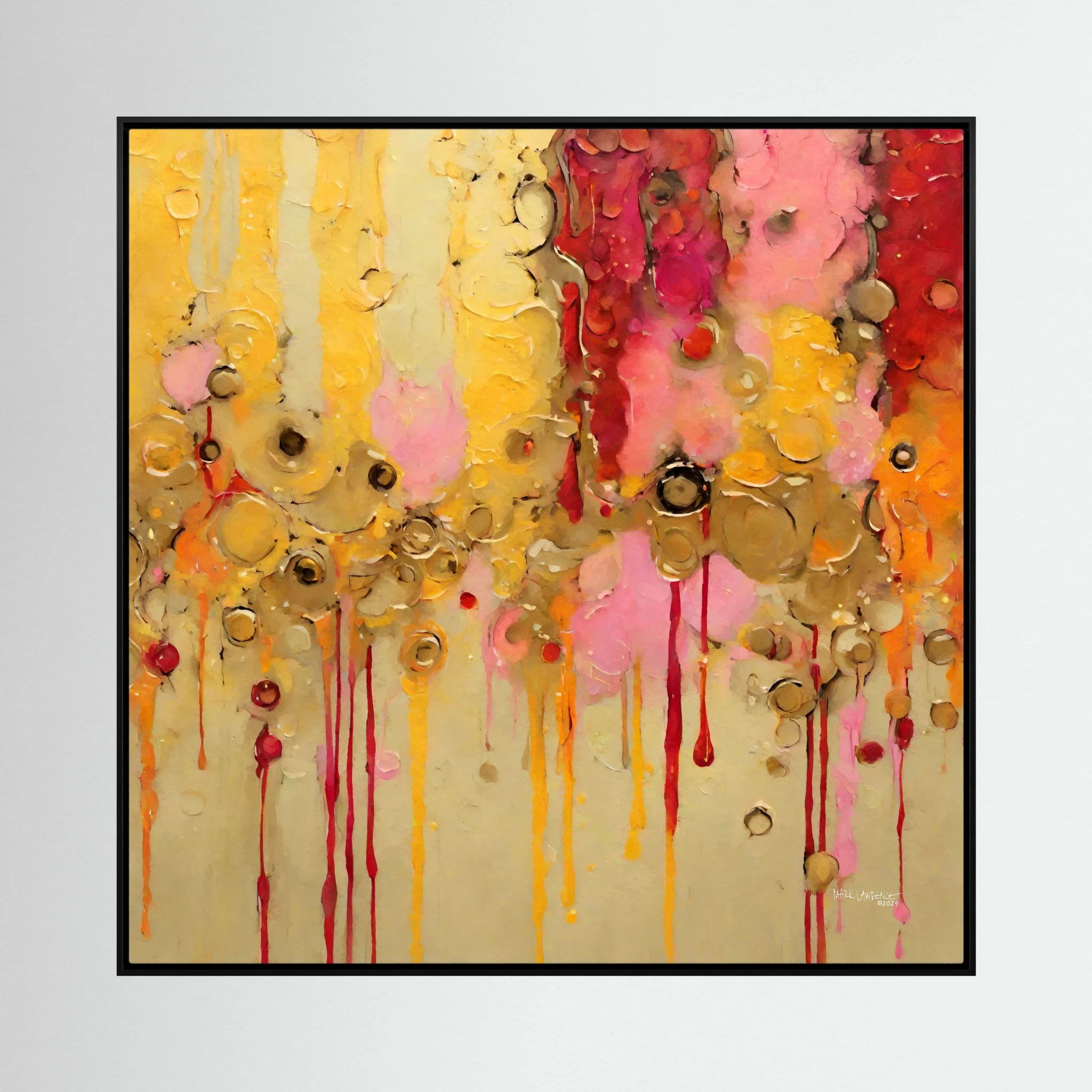 Divine Rainfall, Isaiah 45:8: canvas print by Mark Lawrence, framed, on a white wall