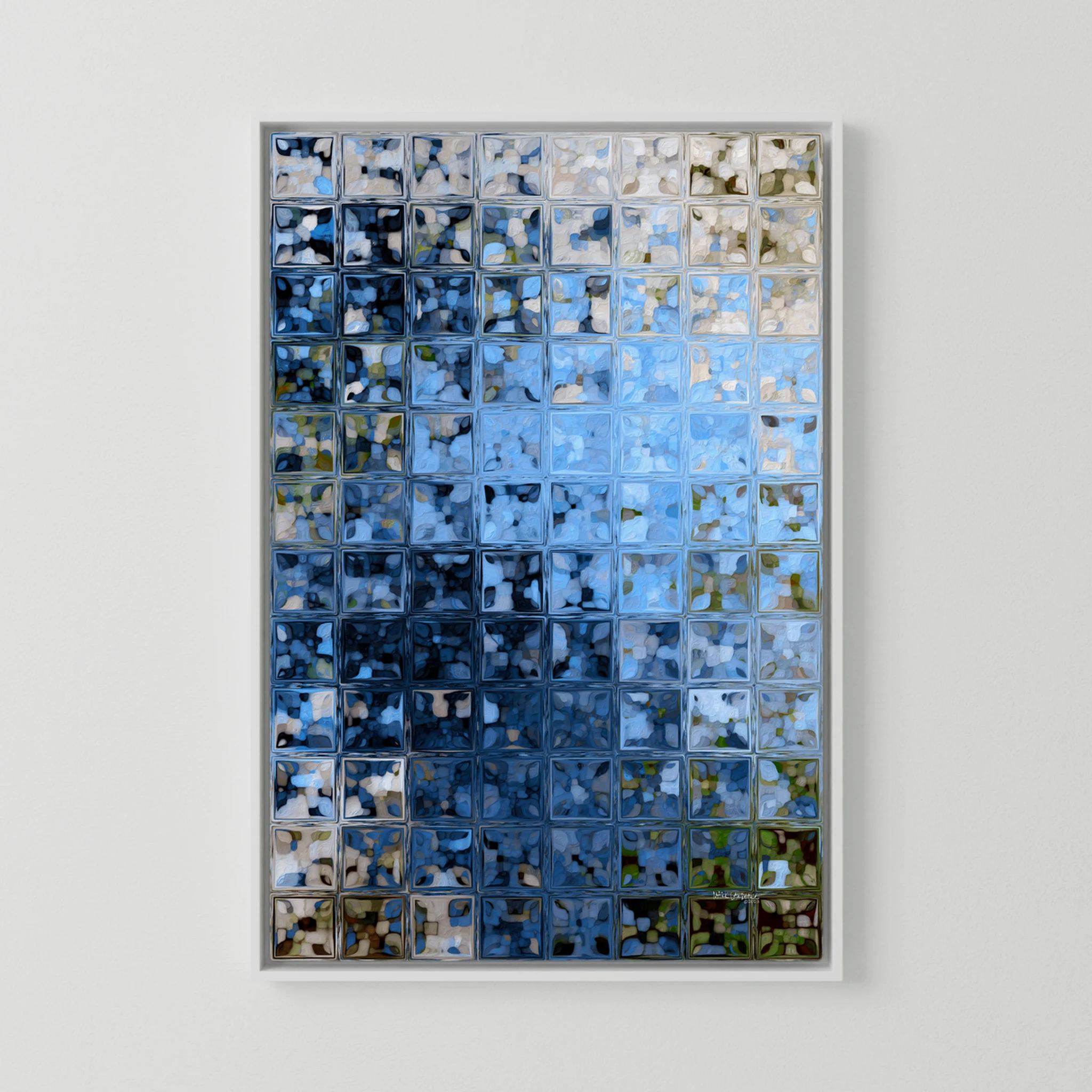 Window of Light, Matthew 6:22 canvas print in a white floater frame