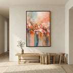 Heavenly Gathering, 1 Thessalonians 4:14 canvas print above a bench in a hallway