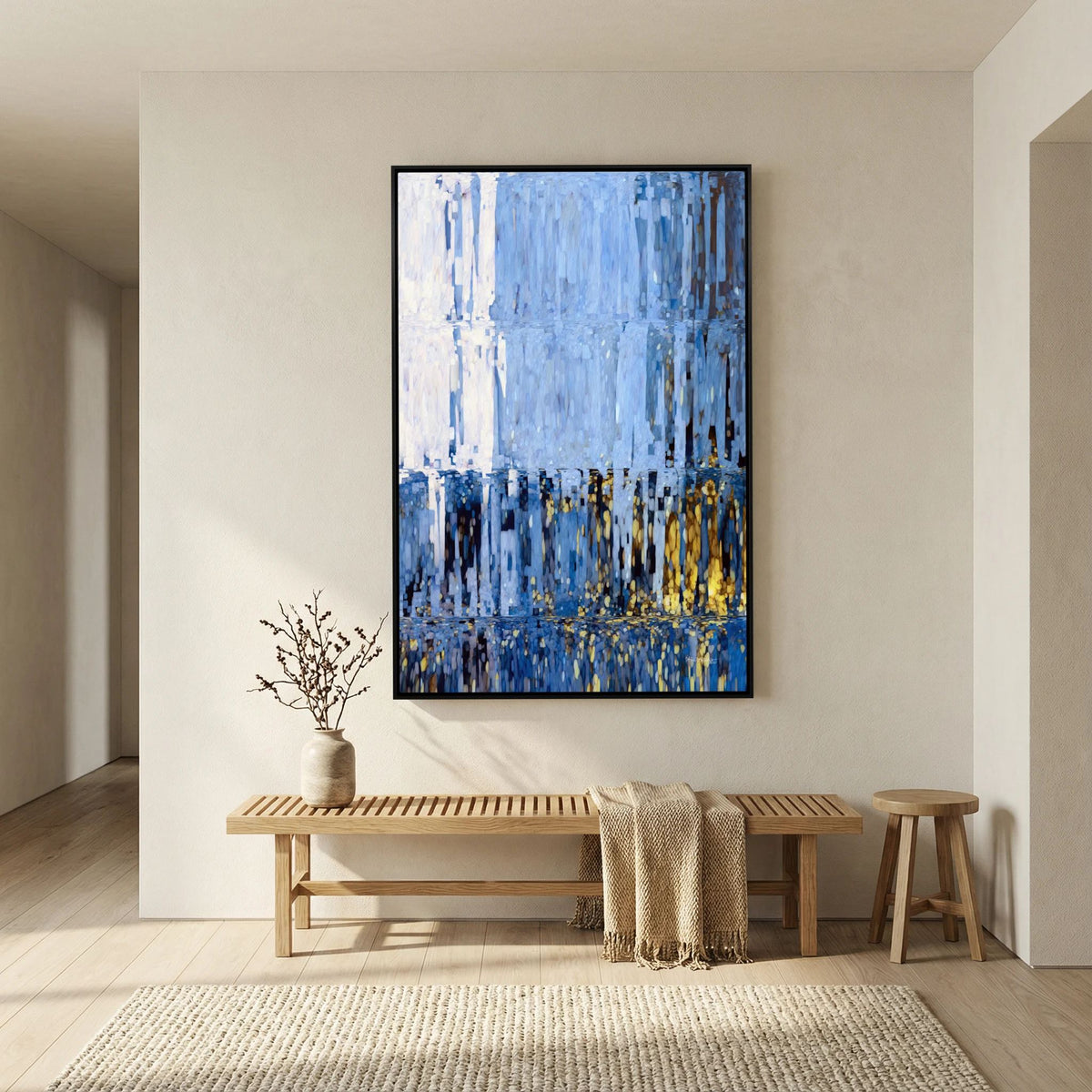 My Shepherd, Psalm 23:1 canvas print above a bench in a hallway