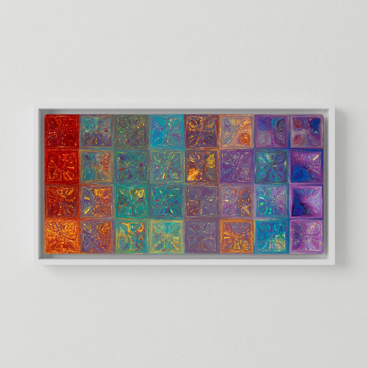 Surrounded By Love, Psalm 32:10 canvas print in a white floater frame
