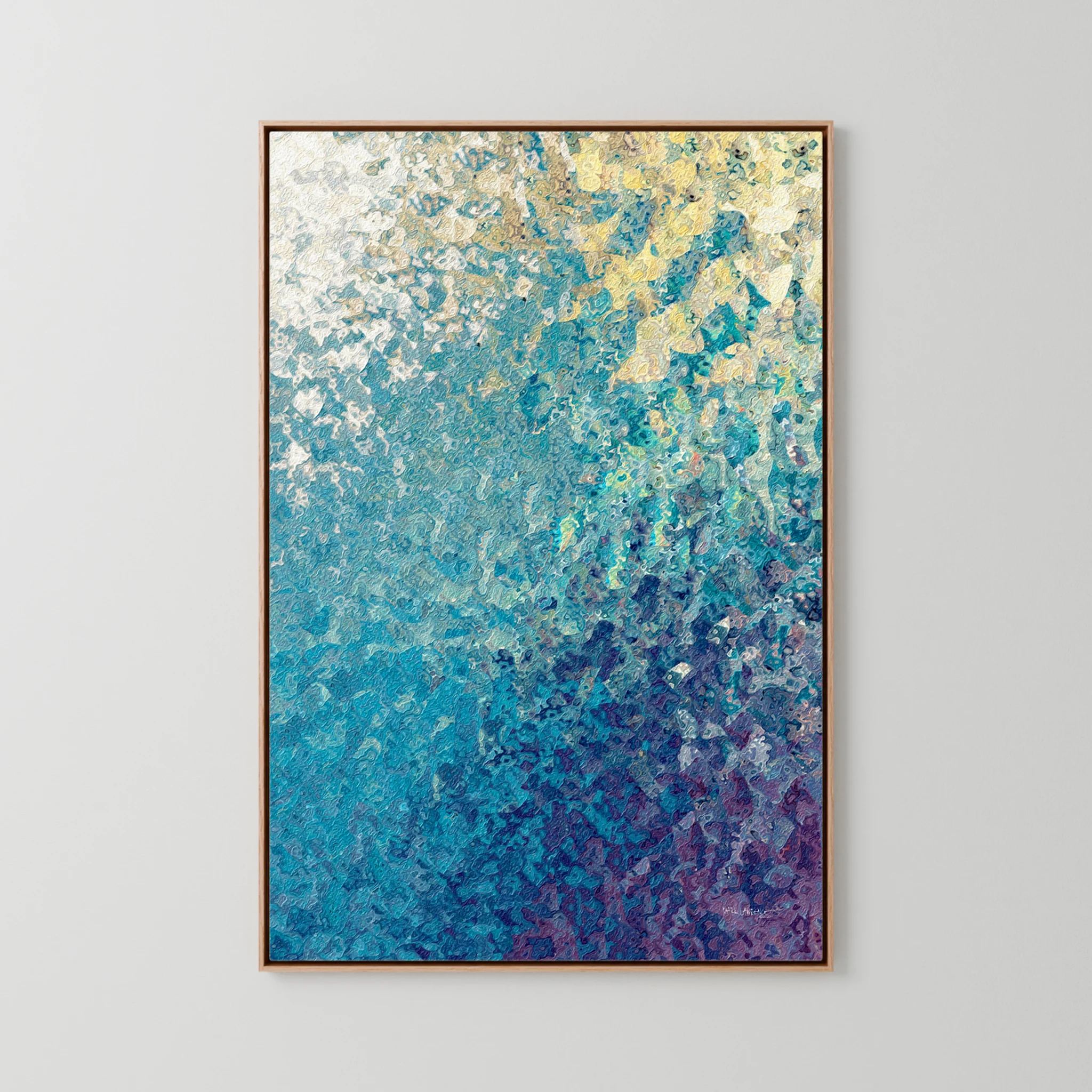My Strength And Song, Isaiah 12:2 canvas print in an oak floater frame