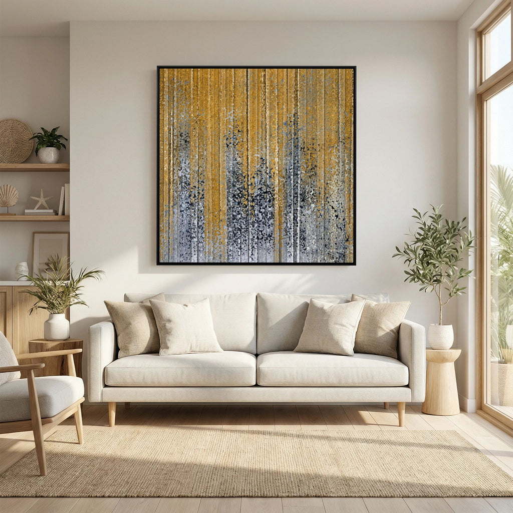 God Works In You, Philippians 2:13 canvas print above a sofa in a living room