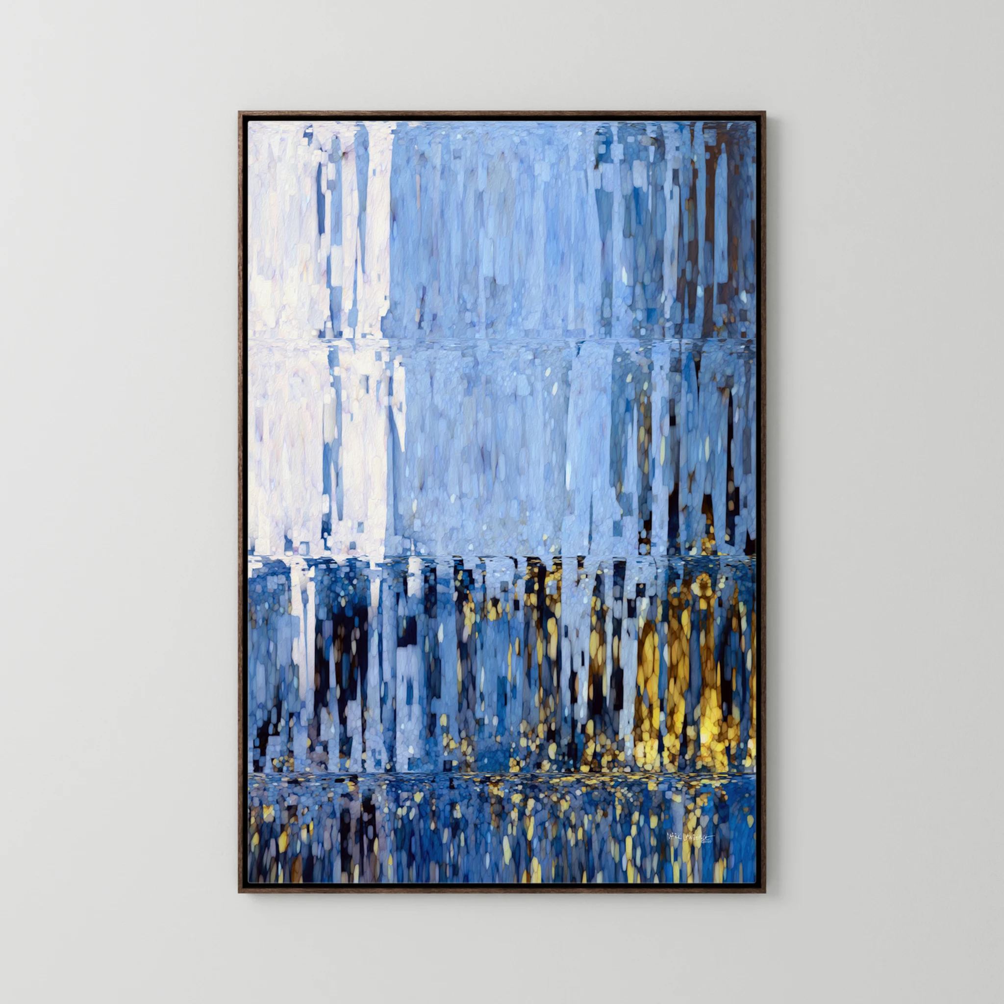 My Shepherd, Psalm 23:1 canvas print in a dark oak floater frame
