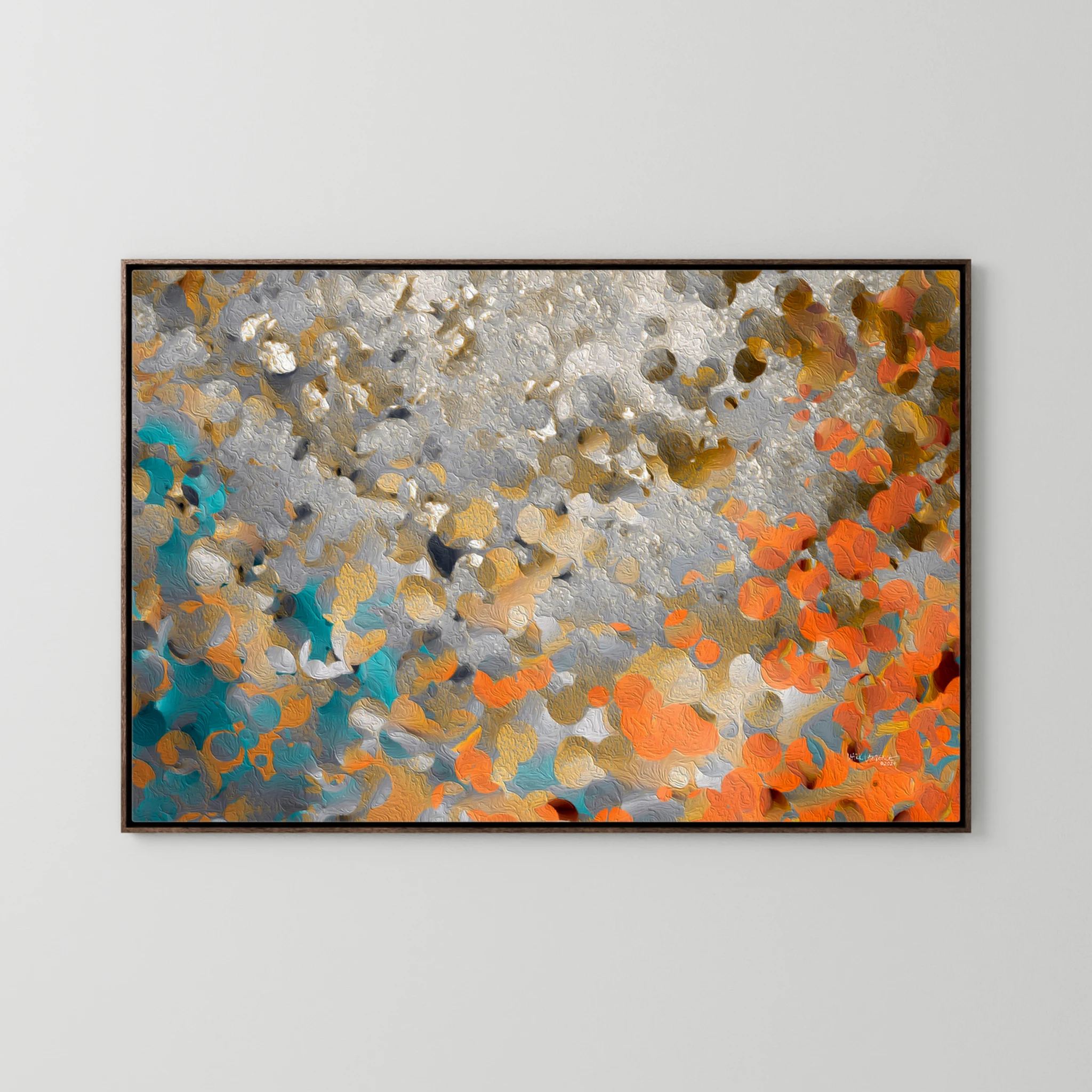 Discover Your Inner Gift, 1 Peter 4:10 canvas print in a dark oak floater frame