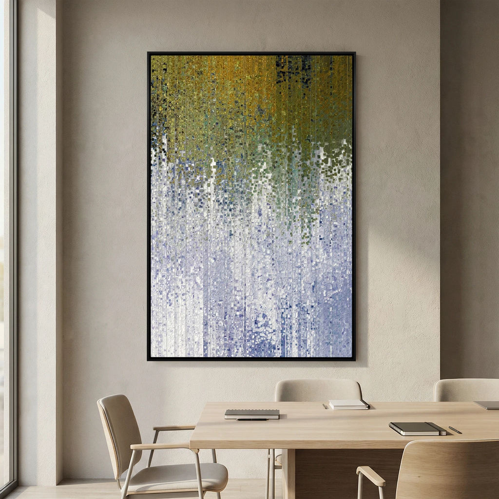 Abide In Me, John 15:5 canvas print above a table in a dining room
