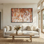Under His Care, Isaiah 54:17 canvas print above a white sofa in a bright living room